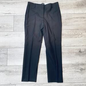 Talbots Pants Womens 12 Black Newport Stretch Cotton Straight Leg Dress Work